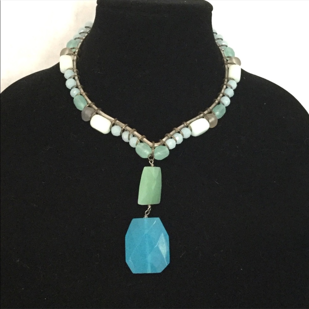 Unique Structured Beaded Collar Necklace